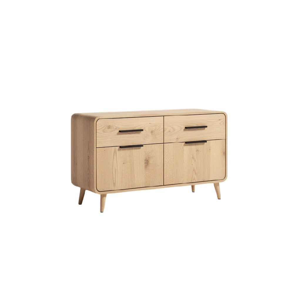 Modern Scandinavian-style Wooden Sideboard with Four Drawers
